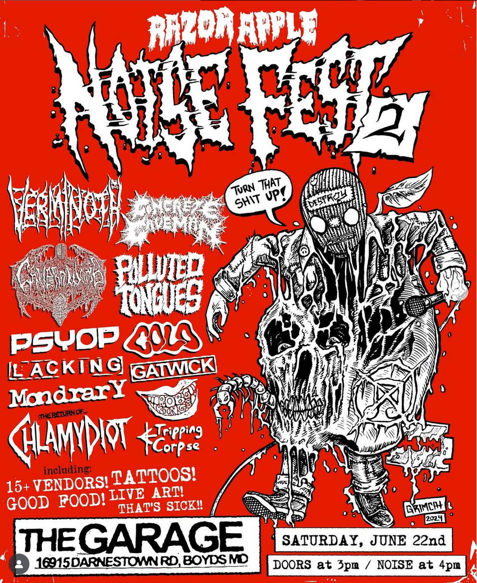 Razor Apple hardcore music festival flyer